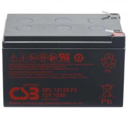 CSB Battery GPL12120F2 12V 12AH Blei-Akku (AGM), Longlife 