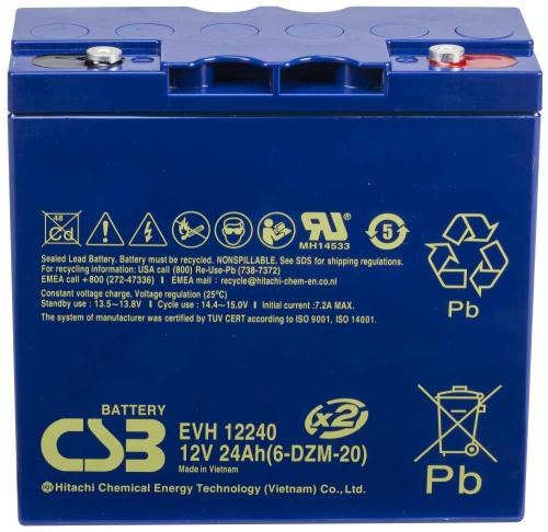 Artikelbild des Artikels “CSB Battery EVH12240 12V 24AH Blei-Akku (AGM) “