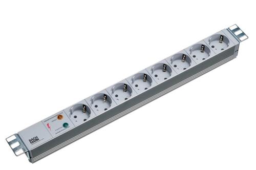 Artikelbild des Artikels “BACHMANN 48,26cm 19Zoll Steckdosenleiste 8-fach mit ÜS ohne Schalter “