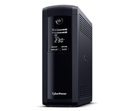 Artikelbild des Artikels “CYBERPOWER Value Pro VP1600ELCD UPS AC 230V 960Watt 1600VA 1-phase 9Ah RS-232 USB output connectors 4 Black “