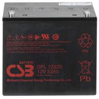 CSB Battery GPL12520 12V 52AH Blei-Akku (AGM), Longlife 