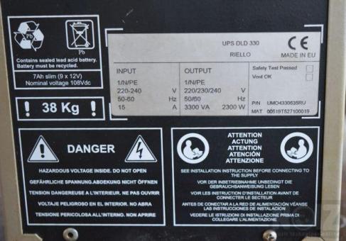 Ersatzbatterie für Riello Dialog Dual DLD330 