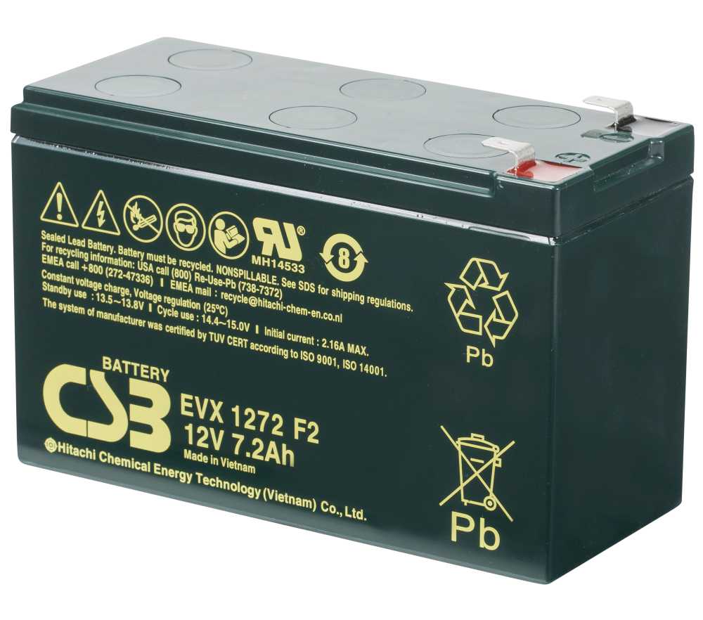 Artikelbild 2 des Artikels “CSB Battery EVX1272 12V 7,2AH Blei-Akku (AGM), Longlife “